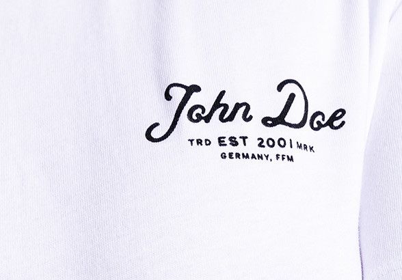 JOHN DOE T-Shirt JD LETTERING WEISS