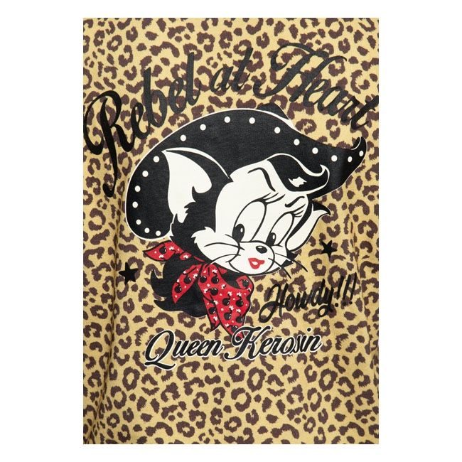 Damen-Sweatshirt QUEEN KEROSIN WESTE LEOPARD