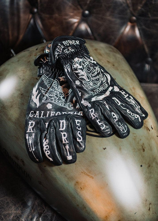 RUDE RIDERS Handschuhe TATTOO BLACK