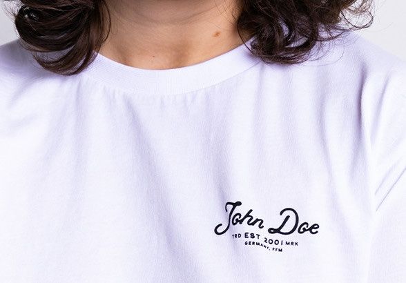 JOHN DOE T-Shirt JD LETTERING WEISS
