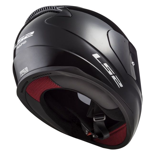 LS2 RAPID II SOLID GLOSS BLACK Helm