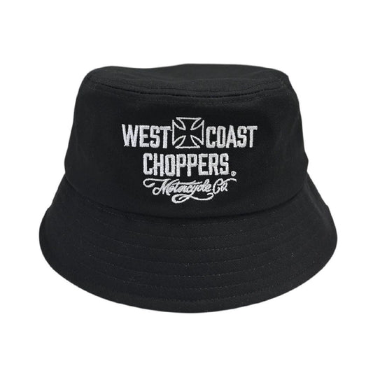 WCC MOTORCYCLE CO. BUCKET HAT - SCHWARZ