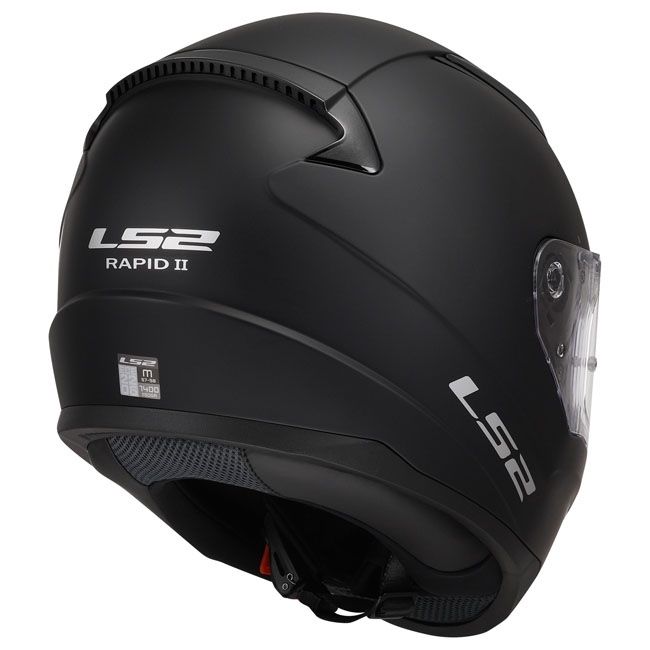 LS2 RAPID II SOLID MATT BLACK Helm