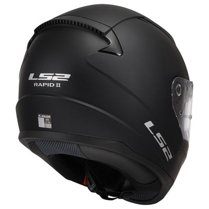 LS2 RAPID II SOLID MATT BLACK Helm
