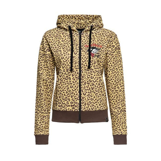 Damen-Sweatshirt QUEEN KEROSIN WESTE LEOPARD