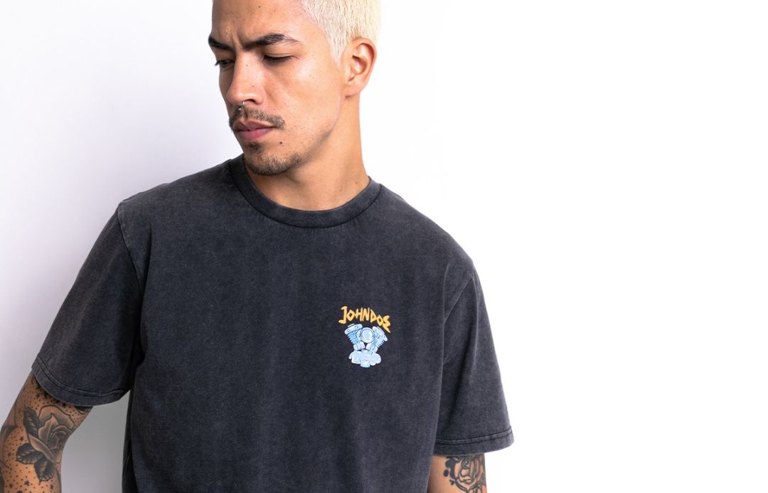 JOHN DOE T-Shirt EAGLE FADE OUT SCHWARZ