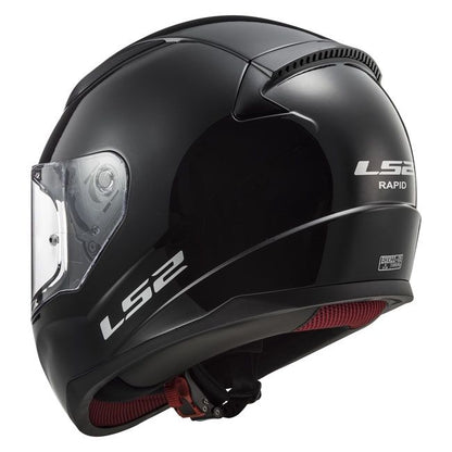 LS2 RAPID II SOLID GLOSS BLACK Helm