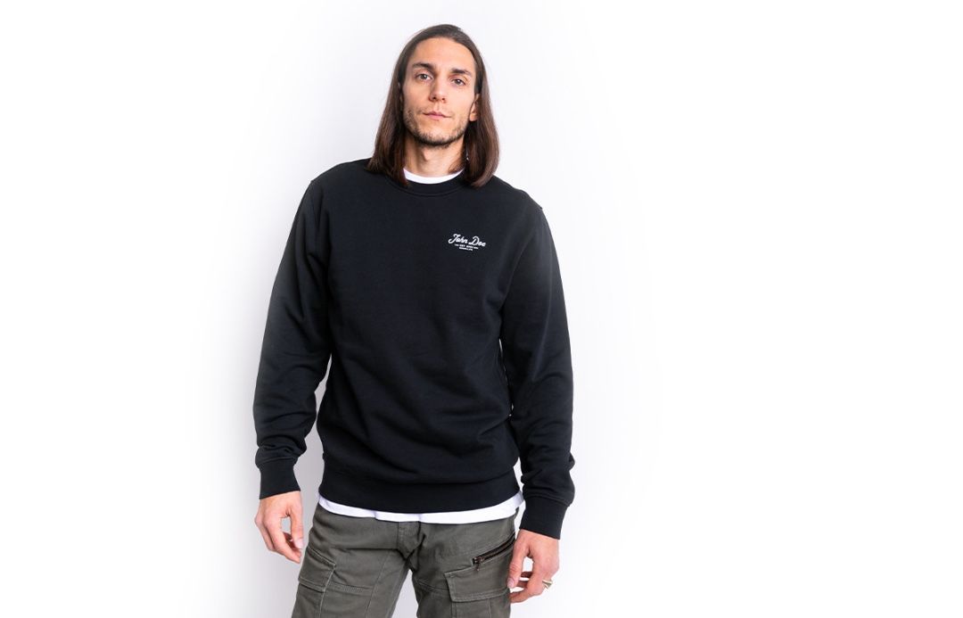 JOHN DOE Kapuzenpullover LETTERING Schwarz