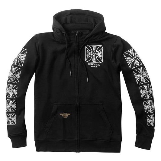 WCC DOMINATOR ZIP HOODIE BLACK Kapuzenpullover