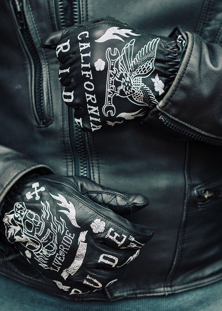 RUDE RIDERS Handschuhe TATTOO BLACK
