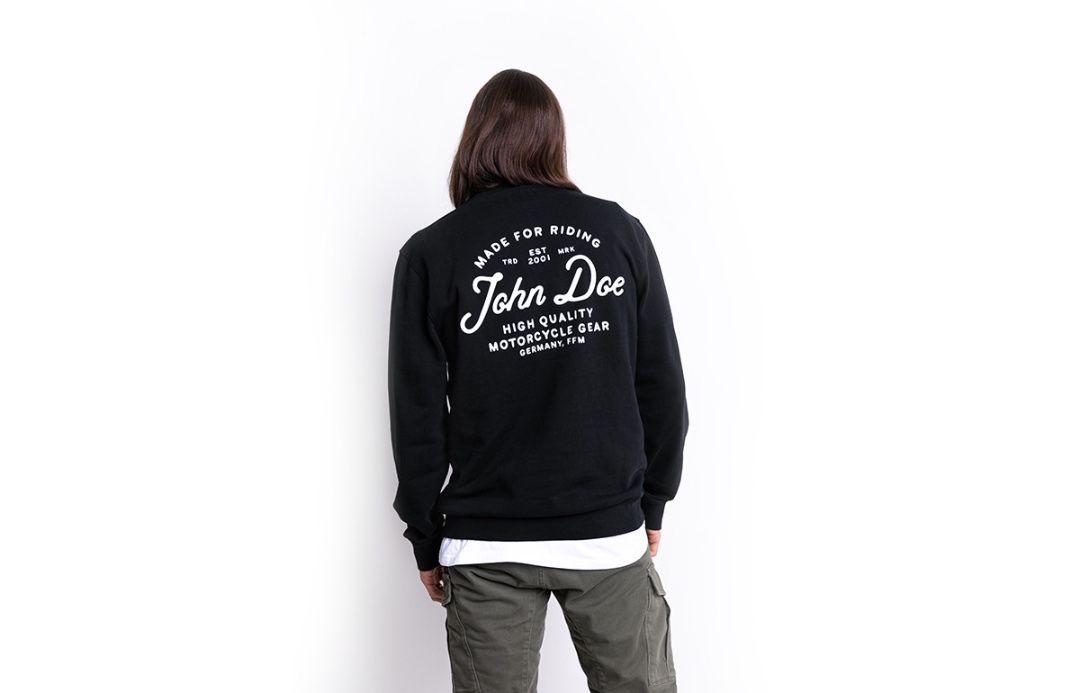 JOHN DOE Kapuzenpullover LETTERING Schwarz