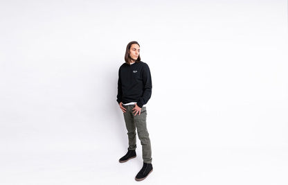 JOHN DOE Kapuzenpullover LETTERING Schwarz