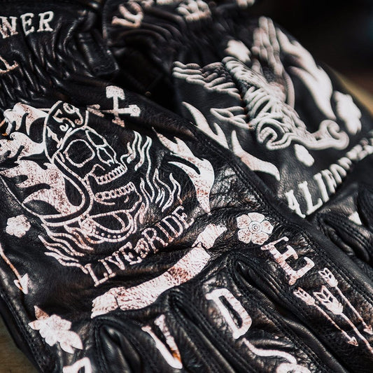 RUDE RIDERS Handschuhe TATTOO BLACK