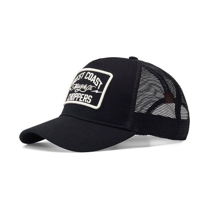WCC MOTORCYCLE CO. 5-Panel Trucker Cap, schwarz