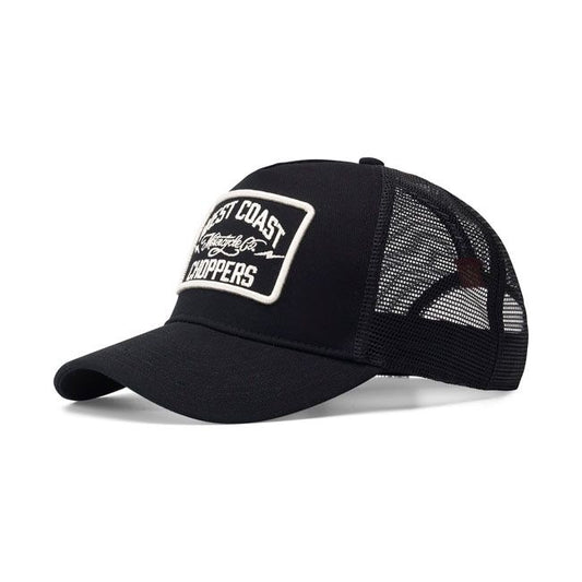 WCC MOTORCYCLE CO. 5-Panel Trucker Cap, schwarz
