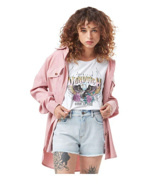 VON DUTCH Damen T-Shirt EAGLE Weiß