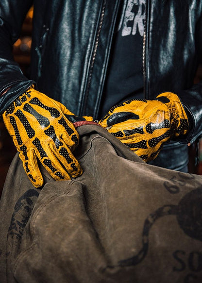 RUDE RIDERS Handschuhe BONES YELLOW