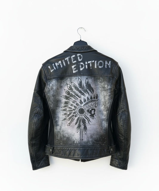 Damen-Motorradlederjacke, Sonderanfertigung "Limited Edition" AA