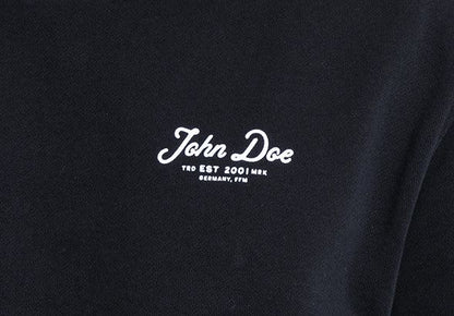 JOHN DOE Kapuzenpullover LETTERING Schwarz