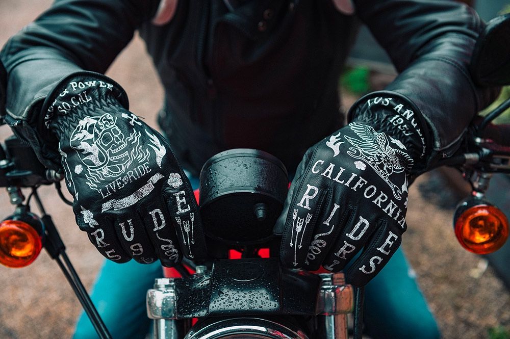 RUDE RIDERS Handschuhe TATTOO BLACK