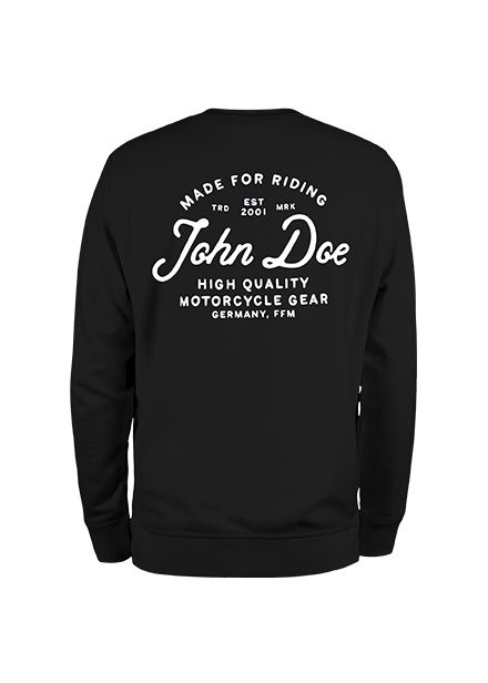 JOHN DOE Kapuzenpullover LETTERING Schwarz