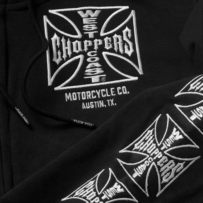 WCC DOMINATOR ZIP HOODIE BLACK Kapuzenpullover