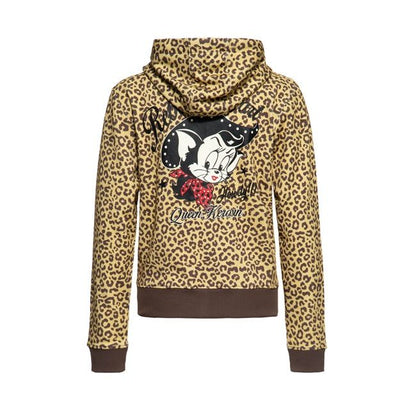 Damen-Sweatshirt QUEEN KEROSIN WESTE LEOPARD