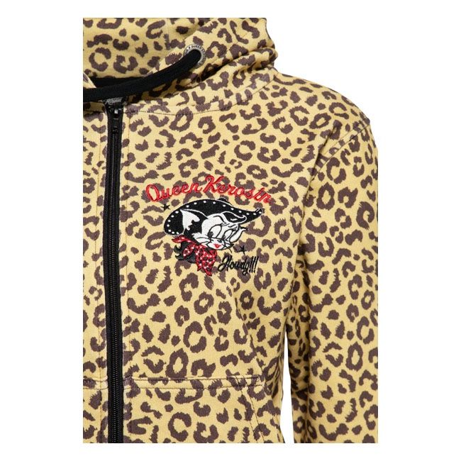 Damen-Sweatshirt QUEEN KEROSIN WESTE LEOPARD
