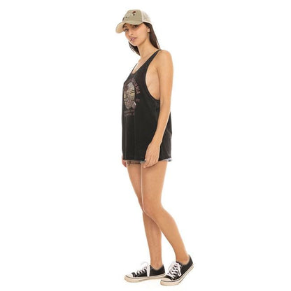 Damen-Top - VON DUTCH CAFE RACE SCHWARZ