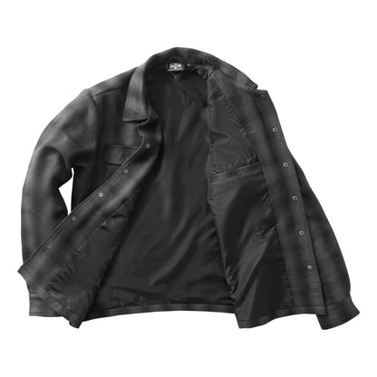 WCC-Hemd mit Karomuster und Wollfutter – Grau/Schwarz