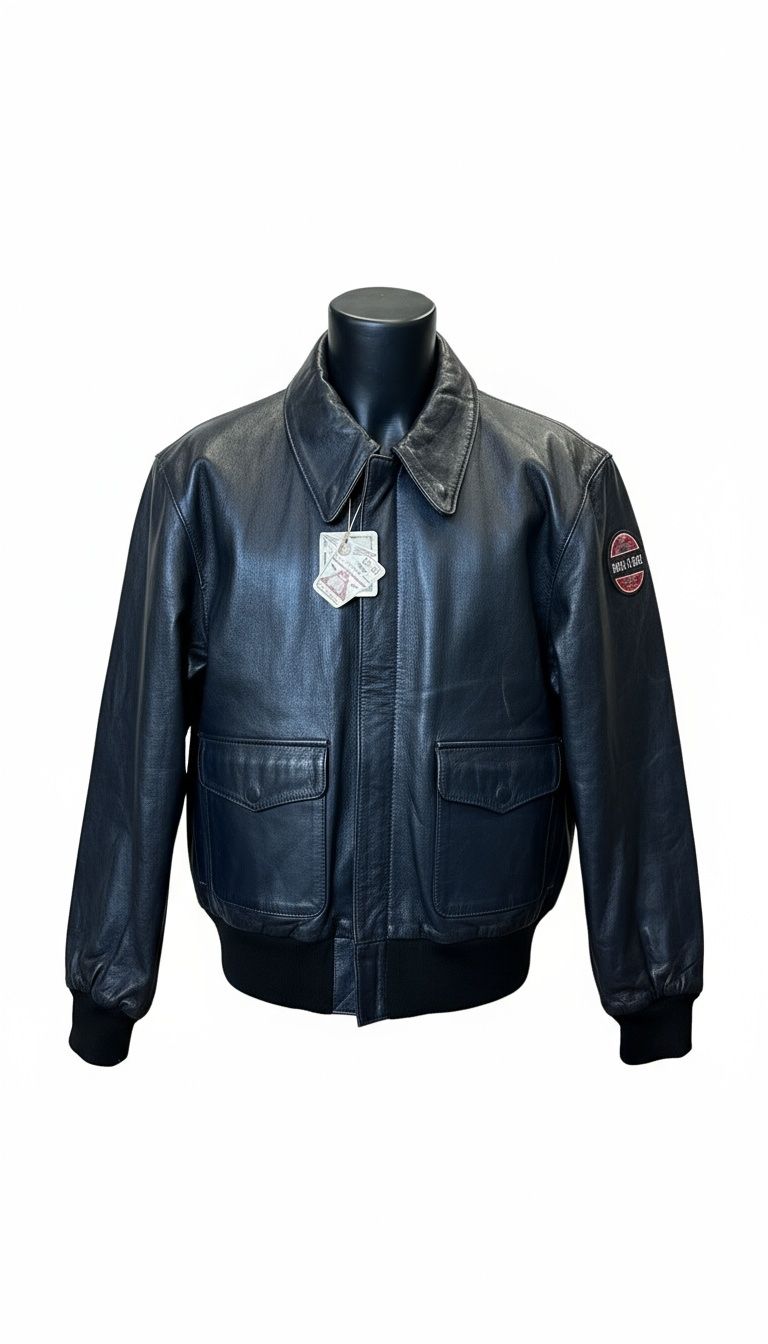 Lederjacke STURGIS Schwarz/Dunkelbraun