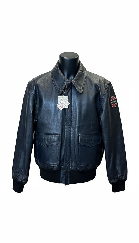 Lederjacke STURGIS Schwarz/Dunkelbraun